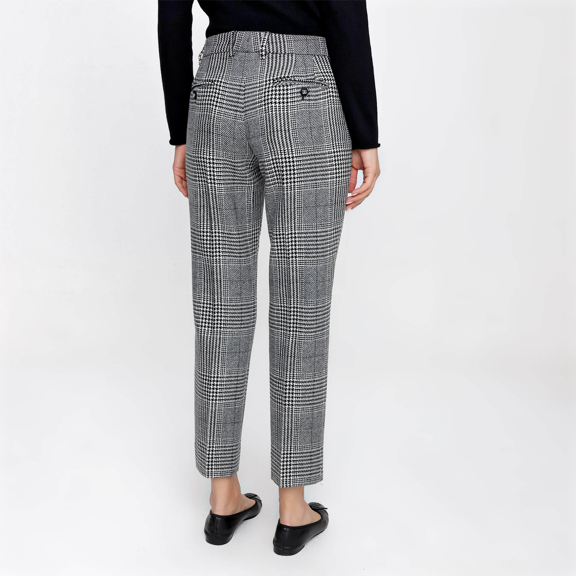 Dolce&Gabbana - Black&Grey Plaide Tweed Pants